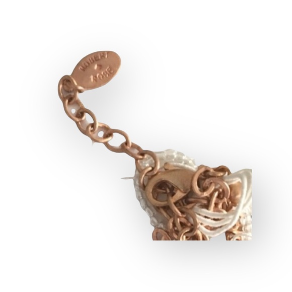 new Robert Rose ✲ Polished Organic Agate Slice Necklace ✲ Rose Gold Link Chain - Picture 7 of 16